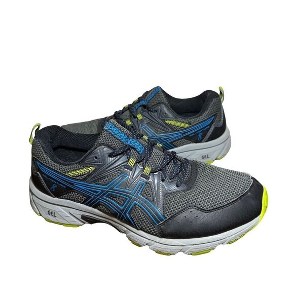 ASICS Gel-Venture 8 Black and Blue Trail Shoes size 9.5 main image 5